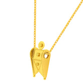 22K Gold Laser-Cut Thali Pendant