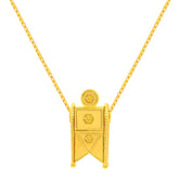 22K Gold Laser-Cut Thali Pendant