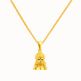 22K Gold Hanuman Bust Pendant