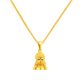 22K Gold Hanuman Bust Pendant
