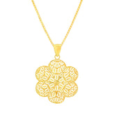 22K Yellow Gold Exquisite Filligree Pendant and Earrings Set