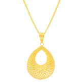 22K Yellow Gold Petite Pendant and Earrings Set