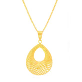 22K Yellow Gold Petite Pendant and Earrings Set