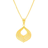 22K Yellow Gold Intricate Pendant and Earrings Set