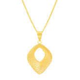 22K Yellow Gold Classy Pendant and Earrings Set