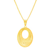 22K Yellow Gold Exquisite Pendant and Earrings Set