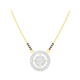 18k Yellow Gold and Diamond Mangalsutra Necklace and carat weight of 0.47