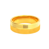 22k Yellow Gold Sleek Minimalistic Wedding Band Ring measuring 9.5 x 6mm thickness