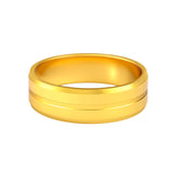 22k Yellow Gold Bold Striking Wedding Band Ring measuring 8.5 x 6mm thickness