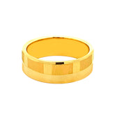 22k Yellow Gold Vibrant Luminous Wedding Band Ring measuring 8.5 x 6mm thickness