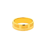 22k Yellow Gold Vibrant Luminous Wedding Band Ring measuring 8.5 x 6mm  thickness