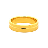 22k Yellow Gold Luminous Radiant Wedding Band Ring measuring 9.5 x 6mm thickness