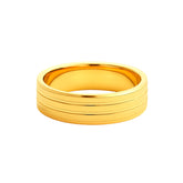 22k Yellow Gold Majestic Regal Wedding Band Ring measuring size 8.5 and 6mm thickness