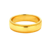 22k Yellow Gold Traditonal Wedding Band Ring measuring 10 x 6mm  thickness