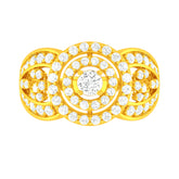 22k Yellow Cubic Zirconia Cocktail Rings in size 7 and total gold weight of 6.19g