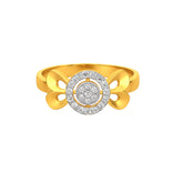 22k Yellow Cubic Zirconia Solitaire Cocktail Rings in size 7 and total gold weight of 2.8g