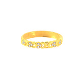 22k Yellow Cubic Zirconia Ring in size 7.2 and total gold weight of 1.95g