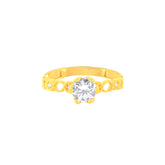 22k Yellow Cubic Zirconia Ring in size 7.2 and total gold weight of 2.59g