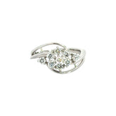 18k White Gold and Diamond Fancy Ring in size 5.5 and total gold weight of 3.76g