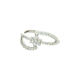 18k White Gold and Diamond Fancy Ring in size 5.5 and total gold weight of 2.76g