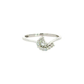 18k White Gold and Diamond Fancy Ring in size 5 and total gold weight of 1.6g