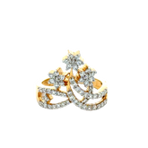 18k Yellow Gold and Diamond Fancy Ring in size 5.5 and total gold weight of 4.73g