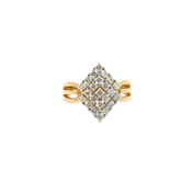 18k Yellow Gold and Diamond Fancy Ring in size 5 and total gold weight of 4.31g