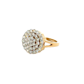 18k Yellow Gold and Diamond Fancy Ring in size 5.5 and total gold weight of 3.62g