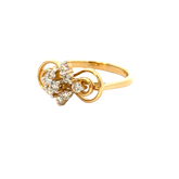 18k Yellow Gold and Diamond Fancy Ring in size 5.5 and total gold weight of 3.75g