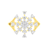 18k Yellow Gold and Diamond Fancy Ring in size 5.5 and total gold weight of 2.71g
