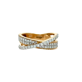18k Yellow Gold and Diamond Fancy Ring in size 5.5 and total gold weight of 3.93g