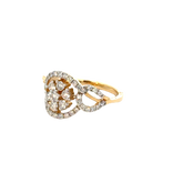 18k Yellow Gold and Diamond Fancy Ring in size 5.5 and total gold weight of 3.58g