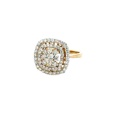 18k Yellow Gold and Diamond Fancy Ring in size 5.5 and total gold weight of 3.45g