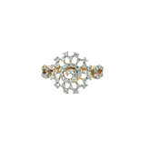 18k Yellow Gold and Diamond Fancy Ring in size 5.5 and total gold weight of 1.93g