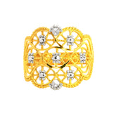 22k Two Tone Gold Filigree Ring measuring 7