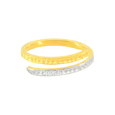 22k Two-Tone Gold Cocktail Fancy Ring in size 8 and total gold weight of 2.16g