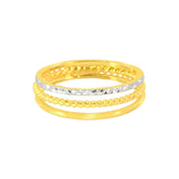 22k Two-Tone Gold Cocktail Fancy Ring in size 7.8 and total gold weight of 3.24g