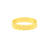 22k Two-Tone Gold Fancy Band Ring in size 6.7 and total gold weight of 2.29g