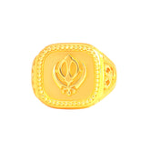 22k Yellow Gold Large Khanda Religious Ring measuring 10.5