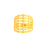 22k Yellow Gold Filigree Stacked Ring measuring 8.5