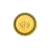 22k Yellow Gold Large Khanda Religious Ring measuring 10
