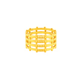 22k Yellow Gold Fancy Stacked Ring measuring 5.5
