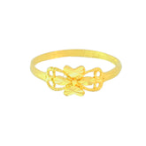 22k Yellow Gold Filigree Fancy Ring in size 8 and total gold weight of 1.48g