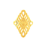 22k Yellow Gold Filigree Ring in size 6.5 and total gold weight of 3.37g