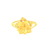 22k Yellow Gold Floral Ring in size 6.5 and total gold weight of 1.81g