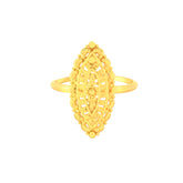 22k Yellow Gold Fancy Marquise Ring in size 7.4 and total gold weight of 2.73g