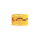 22k Yellow Gold Minakari Band Stacked Ring measuring 6.5