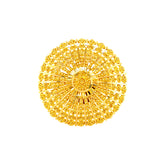22K Gold Adjustable Button Ring