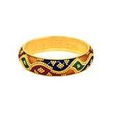 22K Gold Meena Kari Band Ring