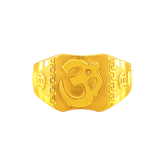 Mens' 22K Gold Classy Om Ring